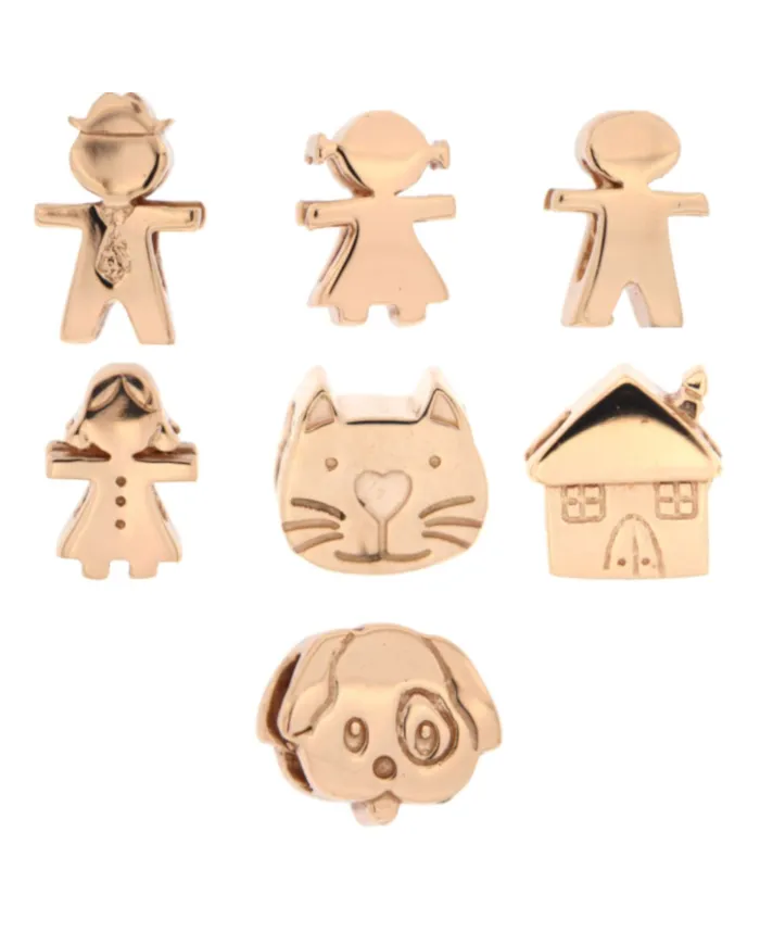 Moments Rue Des Mille Carousel Family Pendant in Rose Silver