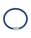 Montblanc Bracelet with 3-Ring Clasp in Soft Blue Leather