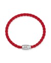 Bracciale Montblanc con Chiusura a 3 Anelli in Pelle Soft Rossa