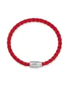 Bracciale Montblanc con Chiusura a 3 Anelli in Pelle Soft Rossa