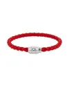 Bracciale Montblanc con Chiusura a 3 Anelli in Pelle Soft Rossa