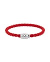 Montblanc Bracelet with 3-Ring Clasp in Red Soft Leather