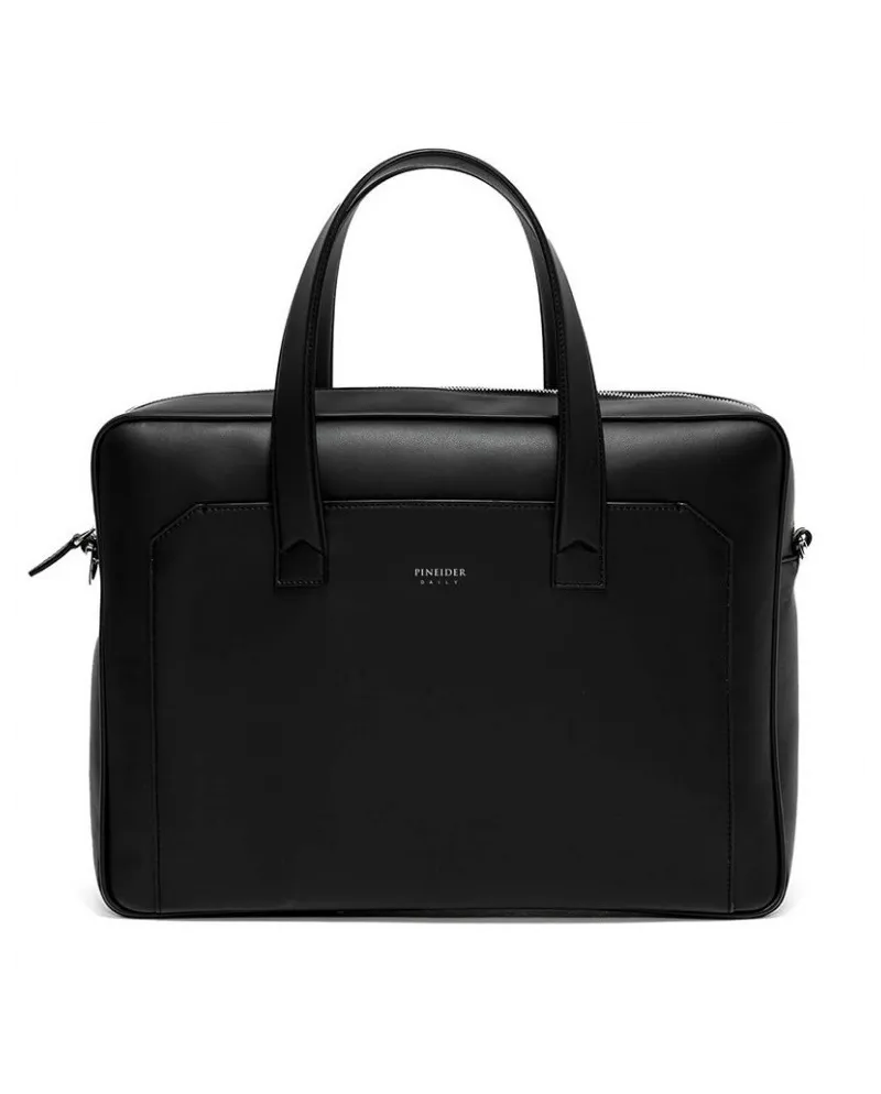 Cartella Pineider Daily in Pelle Nera Liscia
