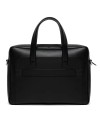 Pineider Daily Briefcase in Smooth Black Leather