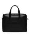Porte-documents quotidien Pineider en cuir noir lisse