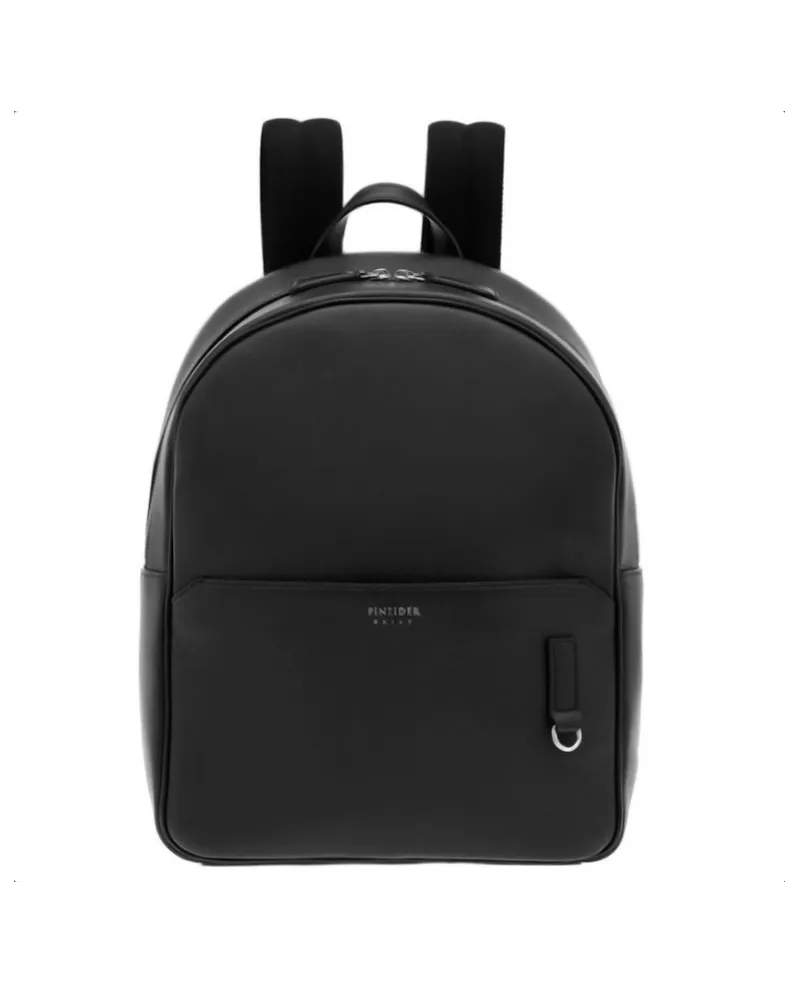 Sac à dos pour homme Pineider Daily 23 en cuir noir lisse