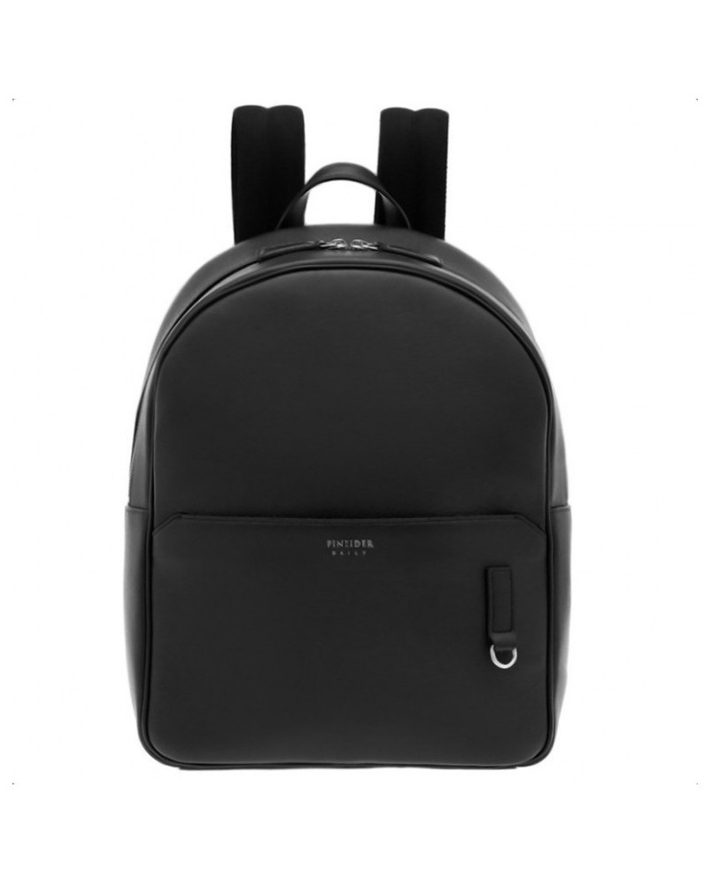 Zaino da Uomo Pineider Daily 23 in Pelle Nera Liscia