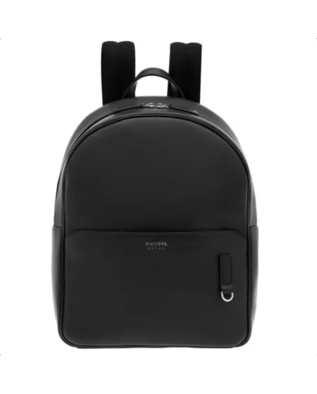 Sac à dos pour homme Pineider Daily 23 en cuir noir lisse