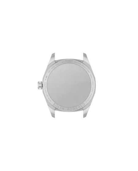 Montre solaire PVD PRC 100 avec cadran blanc et bracelet en acier