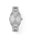 Montre solaire PRC 100 avec cadran blanc et bracelet en acier