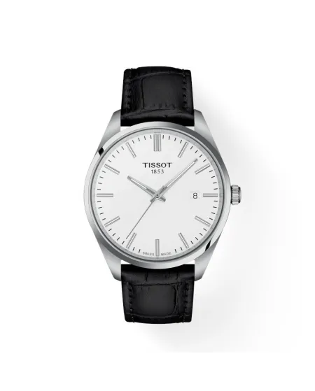 Orologio Tissot PR 100 con Quadrante Bianco e Cinturino in Pelle