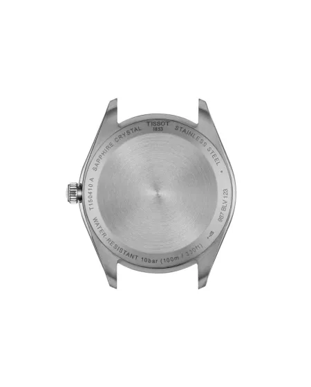 Tissot PR 100 Watch with White Dial and Leather Strap