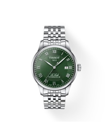 Montre Tissot Le Locle Powermatic 80 avec cadran vert et bracelet en acier