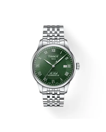 Orologio Tissot Le Locle Powermatic 80 con Quadrante Verde e Cinturino in Acciaio