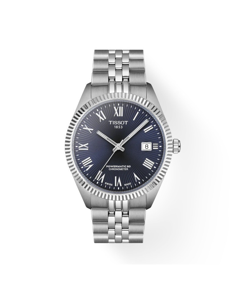 Tissot Ballade 39mm Watch with Blue Dial and Steel Bracelet