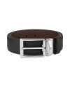 Montblanc Sartorial Reversible Leather Belt in Black/Brown with Rectangular Buckle
