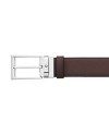 Montblanc Sartorial Reversible Leather Belt in Black/Brown with Rectangular Buckle