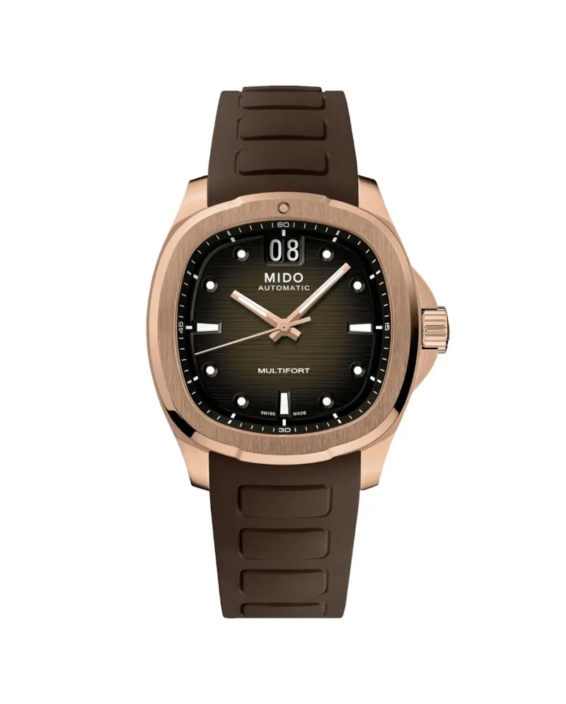 Mido Multifort TV Big Date PVD Watch with Rubber Strap