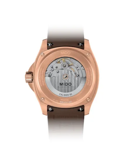 Mido Multifort TV Big Date PVD Watch with Rubber Strap