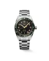 Orologio Longines Spirit Zulu Time 39 mm con Quadrante Antracite e Bracciale in Acciaio
