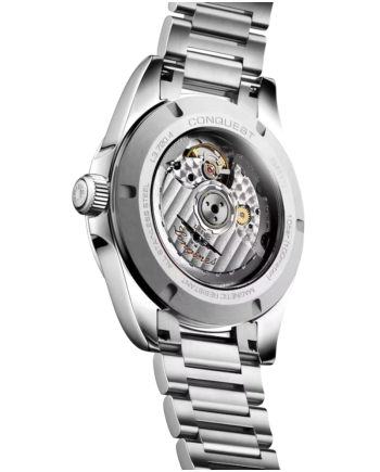 Montre Longines Conquest avec cadran vert et bracelet en acier de 38 mm