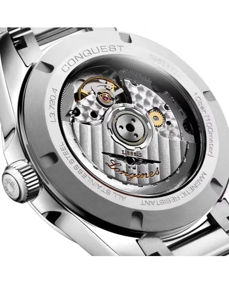 Montre Longines Conquest avec cadran vert et bracelet en acier de 38 mm