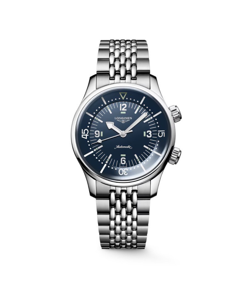 The Longines Legend Diver Watch with 39mm Steel Strap