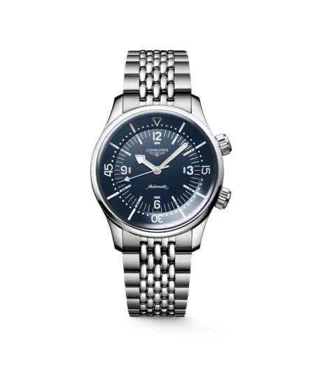 Montre de plongée Longines Legend avec bracelet en acier de 39 mm