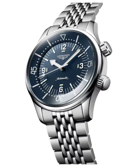 The Longines Legend Diver Watch with 39mm Steel Strap