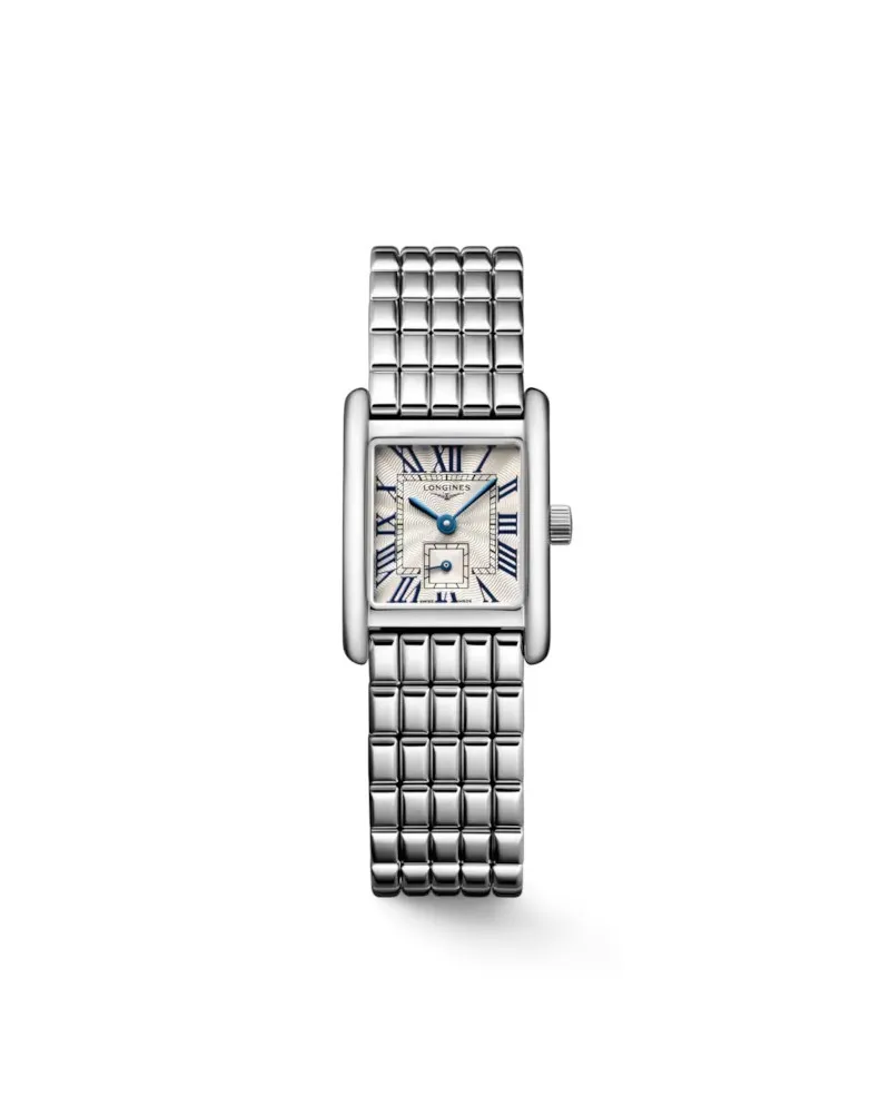 Montre Longines Mini DolceVita avec cadran argenté et bracelet en acier