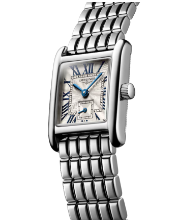 Montre Longines Mini DolceVita avec cadran argenté et bracelet en acier