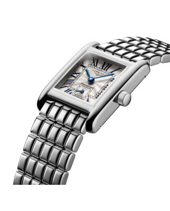 Montre Longines Mini DolceVita avec cadran argenté et bracelet en acier