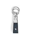 Montblanc Sartorial Blue Tweed Leather Keychain