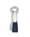 Montblanc Sartorial Blue Tweed Leather Keychain
