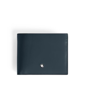 Portafoglio Montblanc Meisterstück a 6 Scomparti in Pelle Blu Velluto