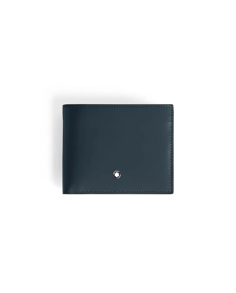 Portefeuille Montblanc Meisterstück 6-Cup en cuir velours bleu Portefeuille Montblanc Meisterstück 6-Cup en cuir velours bleu