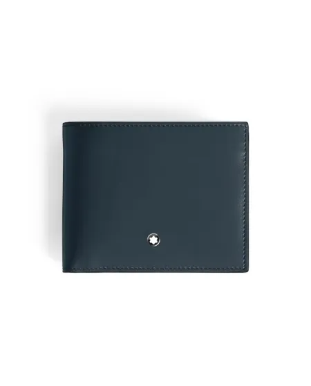 Portefeuille Montblanc Meisterstück 6-Cup en cuir velours bleu