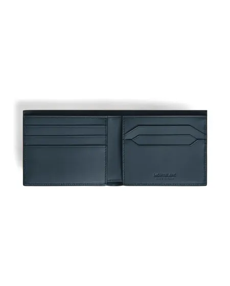 Portefeuille Montblanc Meisterstück 6-Cup en cuir velours bleu