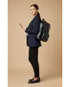 Pineider Daily East Men's Backpack in Smooth Black Leather