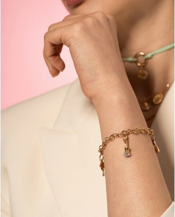 Rue Des Mille Rolò Bracelet in Silver with Yellow Gold Finish