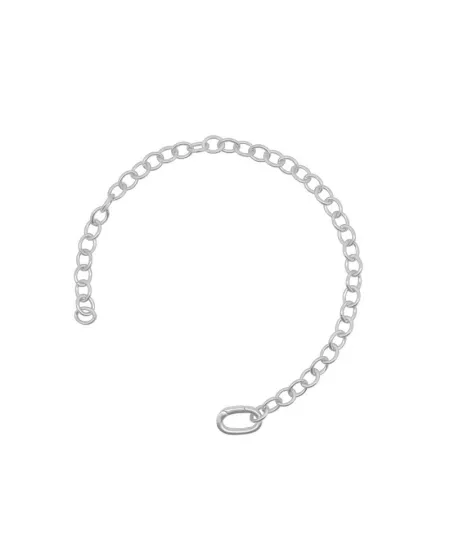 Bracciale Rue Des Mille Rolò in Argento con Finitura Rodio Base Ovale