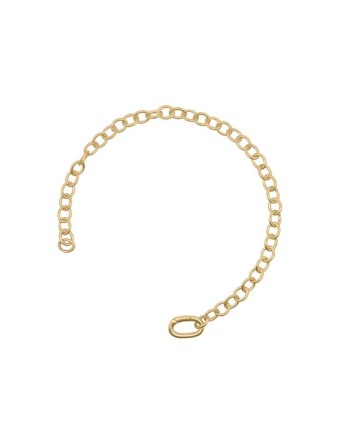 Bracciale Rue Des Mille Rolò in Argento con Finitura Oro Giallo Base Ovale