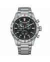 Chronographe Citizen Outdoor OF Eco-Drive, cadran noir, acier