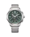 Citizen Super Titanium Eco Drive Chronograph Green Dial