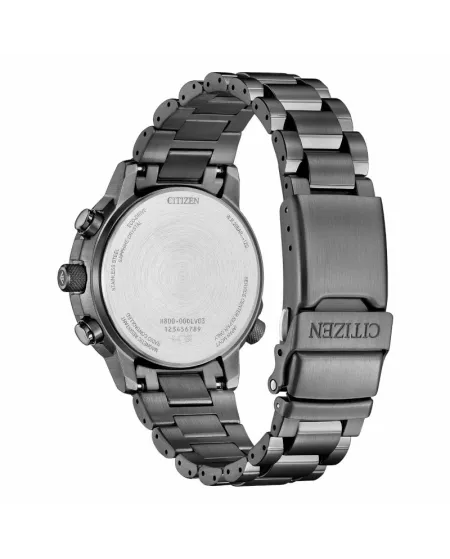 Cronografo Citizen Pilot Radiocontrollato Eco Drive Quadrante Verde in Acciaio PVD