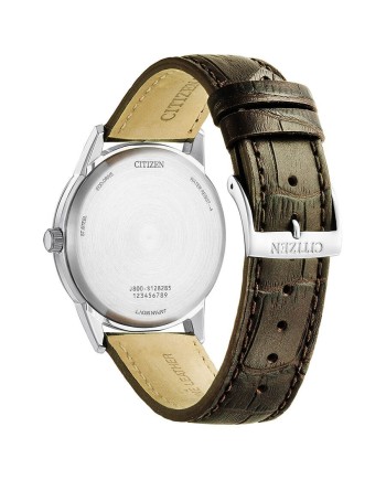 Montre Citizen Classic OF Eco-Drive, cadran champagne, bracelet en cuir