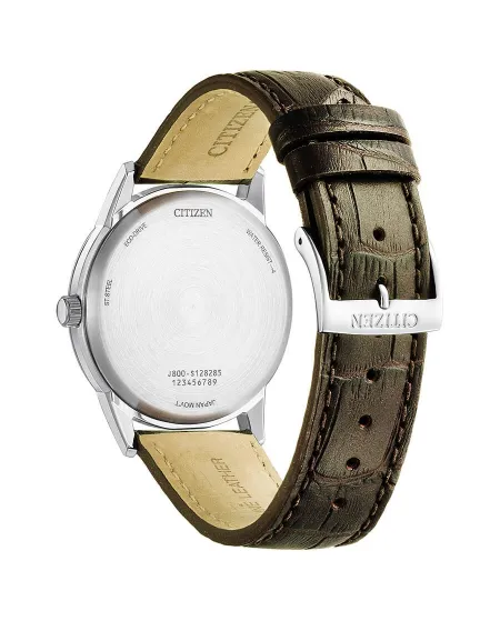 Citizen Classic OF Eco Drive Watch Champagne Dial Leather Strap
