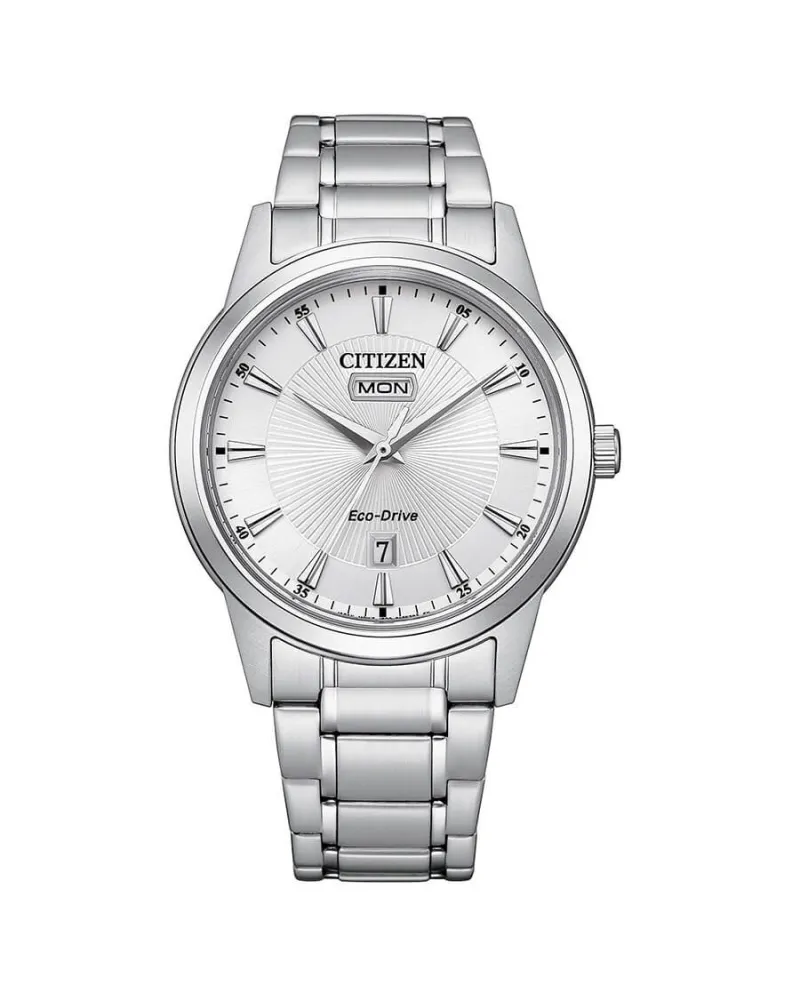 Citizen Classic OF Eco Drive Watch with Silver Dial and Steel Strap