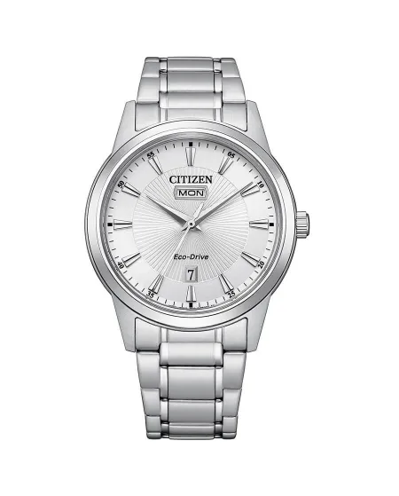 Citizen Classic OF Eco Drive Watch with Silver Dial and Steel Strap