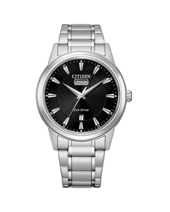 Montre Citizen Classic OF Eco-Drive avec cadran noir et bracelet en acier